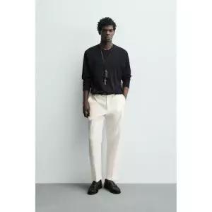 ZARA 자라 100% 린넨 레귤러핏 팬츠 - 화이트 3974674