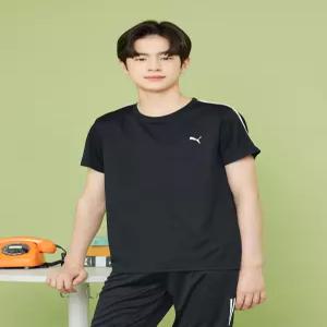 푸마 주니어 남아 에어드라이 멀티웨어 반팔 티셔츠 (블랙)