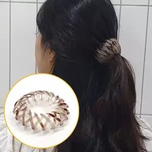 포니 올림머리 만두핀 똥머리집게핀 그레이블랙-WFNA2JZ