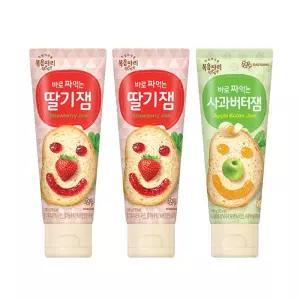 복음자리 바로 짜먹는 딸기잼 200g +사과버터잼 100g (3개)