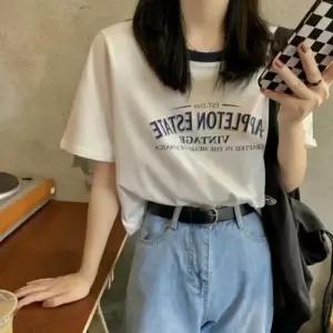 빈티지 레터링 세미크롭 배색 반팔티 SWC_1006549 46342886)