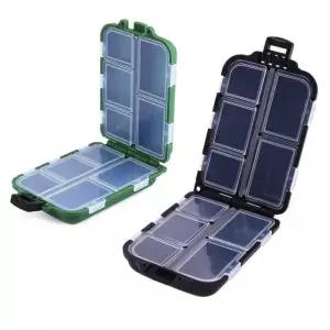 카메라제습함 보관함 1PC 10 구획 상자 수납장 박스 미끼 야외 투명 낚시 green