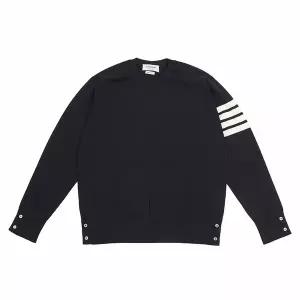 [톰브라운] 남성 클래식 크루넥 울 니트 MKA002A-Y1014 415 (NAVY)