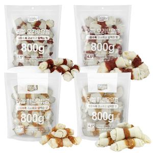 리첼 치킨 오리 우유껌 800g 4종 S,M 종류선택