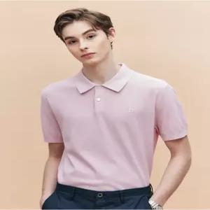 [25SS] HZSW5B551P1 핑크 쿨코튼 마이크로 조직 카라 니트