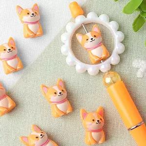싼비즈 [6717-17]아크릴비즈 볼펜꾸미기 볼꾸재료 시바 강아지 16x23mm ,1개