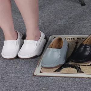 크로슈즈 060 천연가죽 키높이 통굽 단화