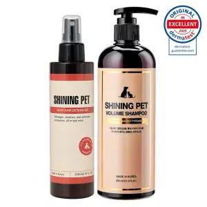 [퍼피랑키티랑]샤이닝펫 실키헤어 디탱글러 200ml + 강아지 볼륨 샴푸 350ml 세트