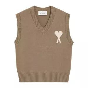 드 쾨흐 콘트라스트 하트 니트 조끼 UKS860KN0156 A117 BEIGE TAUPEECRU