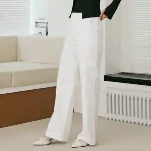 [에고이스트] [BLUE LABEL] 자수 포인트 와이드 카고팬츠 (ER2OPT57-T)