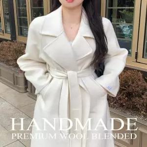 무배 오버핏 로브 울 핸드메이드 코트 워너비뮤즈 (44877728)