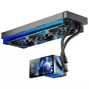 정글 레오파드 PF 360 C 워터 AIO 쿨러 액체 냉각55인치 LCD 마그네틱 스크린360mm 인피니티 미러 2000 PWM