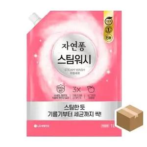 [콩심팥심]자연퐁 스팀워시 주방세제 애플 리필 1Lx10개