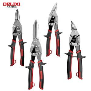 DELIXI ELECTRIC 항공 가위 금속 시트 및 PVC 파이프 절단용 전문 산업용 전단 눈금자 CRV 강스틸 포함