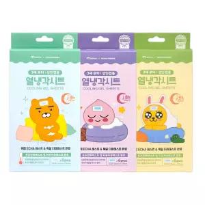 카카오프렌즈 열냉각시트 3개세트 (라이언/어피치/무