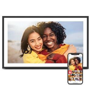 WiFi 디지털 액자 Framo 15.6인치 대형 1920*1080 IPS FHD 터치스크린 즉시 사진 공유 비디오 32GB 저장 공간 전자 엄마를 위한 선물 집 따뜻하게 하기