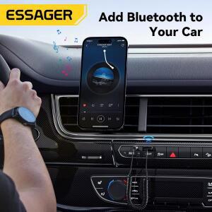 Bluetooth 5.0 수신기 어댑터 Aux 케이블 스피커 Handfree 3.5mm 잭 오디오 음악 USB 차량용 송신기