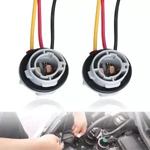 도폴 팩-2 자동차 1157 브레이크 라이트 소켓 하네스 커넥터 180도 BAY15D 연결 고정 플러그 액세서리