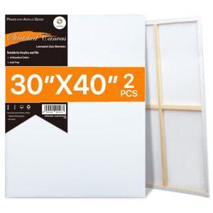 콘다 대형 스트레치 캔버스 페인팅 30X40인치 2팩 100 프리드 프리 흰색 블랭크 보드 아크릴 유화용 아트 용품