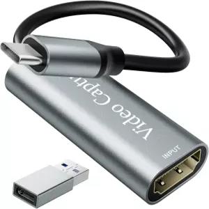 VIXLW 비디오 캡처 카드 USB30 HDUSB C 4K 080P 60FPS 게임 라이브 스트리밍용 녹화 스위치 를 조정 있는