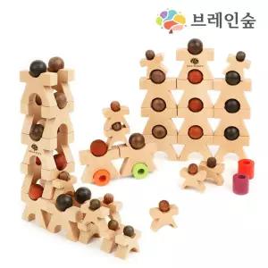 아크로바틱 가족 도미노게임 원목 입체블록 돌봄센터 놀이방 어린이집 아동센터 5살
