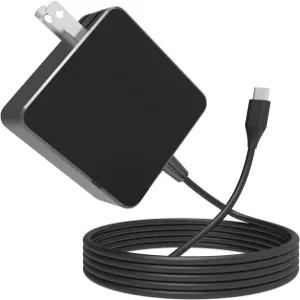 VVOX347 65W USB C 노트북 충전기 레노버 씽크패드 T14 X1 요가 컴퓨터 7i 65와트 고속 교체형 크롬북 전원