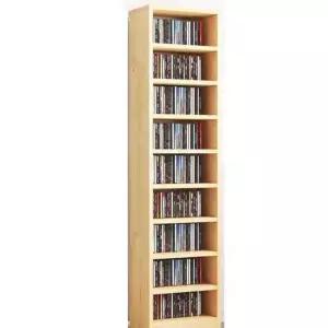 원목 CD 진열장 CD랙 수납장 꽂이 케이스 선반장 수납 180x40 9단