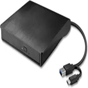 신모델 휴대용 DVD KIMOCA 외장 드라이브 초조용 CD 고속 USB 3.0 TypeC 듀얼 포트 읽기 및 쓰기 PC 경량