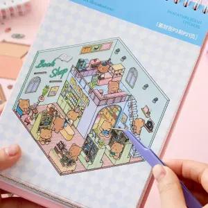 방꾸미기 스티커북 장소 입체 미니어처 3D 뮤직 꾸미기
