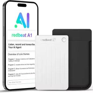 레드비트 노트 프로 AI 음성 녹음기 평생 무료 전사 및 요약 앱 제어 회의 통화 강의용 64GB 테이커 120개