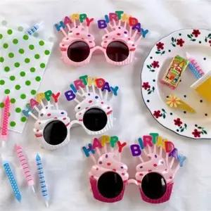 생일축하 안경 재미 축하 친구 생일 파티 선글라스 이벤트 코스튬 특별 사진 촬영