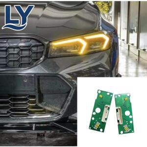 BMW 3 시리즈 G20 G21 G28 2023년식 이후용 노란색 DRL 칩 로우/하이 스펙 LED 헤드라이트 주간 주행등 개