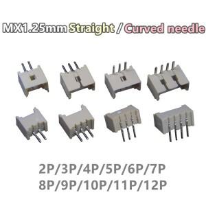 50피스 마이크로 JST MX1.25 직선 바늘/곡선 바늘 커넥터 2Pin ~ 수 핀 헤더 직각 90 ° /180 1.25mm 피치