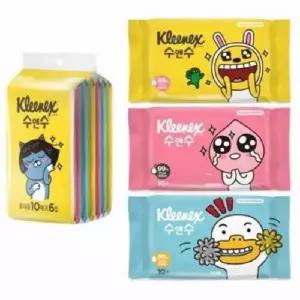 크리넥스 수앤수 카카오프렌즈 물티슈(10매X6입) FGY9+9kNL