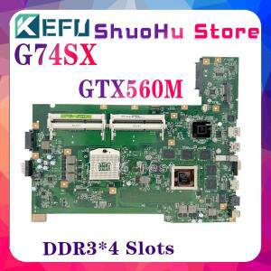 KEFU G74SX 메인보드 ASUS REV2.0 노트북용 마더보드 GTX560M 2GB 지원 2D 커넥터 메모리 슬롯 4개 100% 완