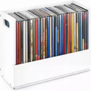 크로블리스풀 1세트 나무 DVD 보관함 보관 선반 홀더 솔리드 우드 카세트 테이프 디스플레이 정리함 CD