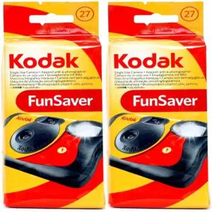 플래시 800 ISO를 지원하는 FunSaver 일회용 카메라 2대