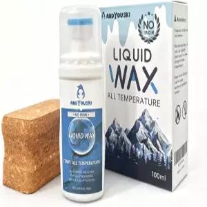 앤디유스키 100ml 유니버설 리퀴드 스키 스노보드 왁스 - 전온도 무철 적용 코르크 어플리케이터 불소 프리