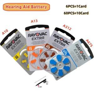 배터리 Rayovac Extra 공기 A675 개 아연 60 A312 1 45V A13 A10