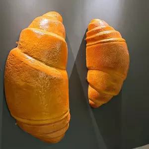 벽걸이 소금빵 모형 크루아상 야외용 간판 소형 카페