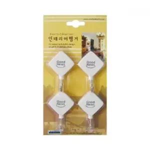 고품질 TBZ 세모네모 인테리어 마름모 행거 HB-01 2개 걸이대 도어훅...