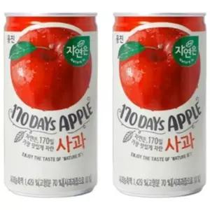웅진 자연은 사과 180ml 90캔