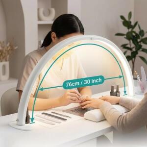 76cm LED 네일 램프 아치형 디밍 가능 U자형 데스크 라이트 뷰티 작업 테이블 독서 사진 촬영 조명