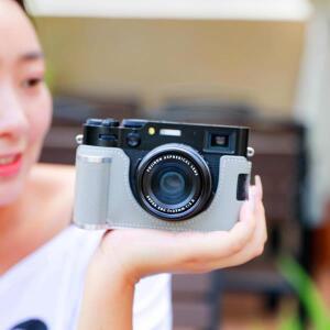 리뉴얼 수제 카메라 천연 가죽 가방 본체 케이스 후지필름 X100VI XM5용 스킨 핸드 그립 보호 슬리브 베이