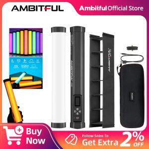AMBITFUL A2 RGB 2500-8500K LED 비디오 스틱 튜브 조명 CRI 95 TLCI 97 내장 앱 리튬 배터리 마그네틱 기
