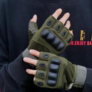 야외 전술 장갑 반 손가락 페인트 볼 Airsoft 샷 사냥 전투 논슬립 수 자전거 전체 보호 장비
