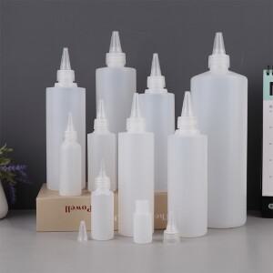 10-1000ML 스크류 캡이있는 빈 플라스틱 짜기 Dropper 병 반투명 눈 액체 잉크 오일 페인트 안료 용기