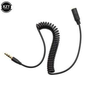 AUX 스테레오 오디오 익스텐션 케이블, 수-암 잭 자동차 사우나 전화 스피커 용수철 3.5mm