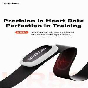 IGPSPORT HR50 심박수 모니터 가슴 스트랩 ANT+ 블루투스 방수 심박수 센서 가민 브라이튼 마젠 자전거 컴