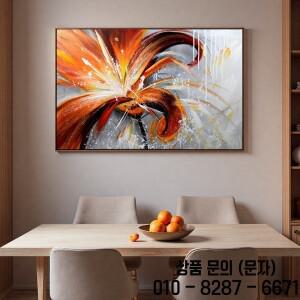 현대적인 꽃무늬 유화 그림   거실과 침실을 위한 질감 있는 수작업 벽 장식
